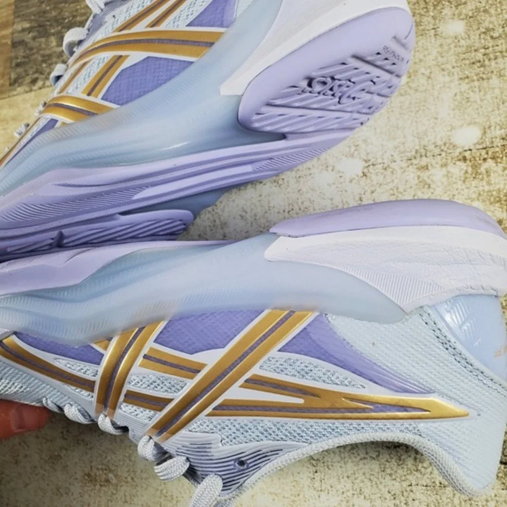 ASICS Powerbreak FF Womens Shoes Sz 8‎ Blue Fade Champagne Purple Sneakers
